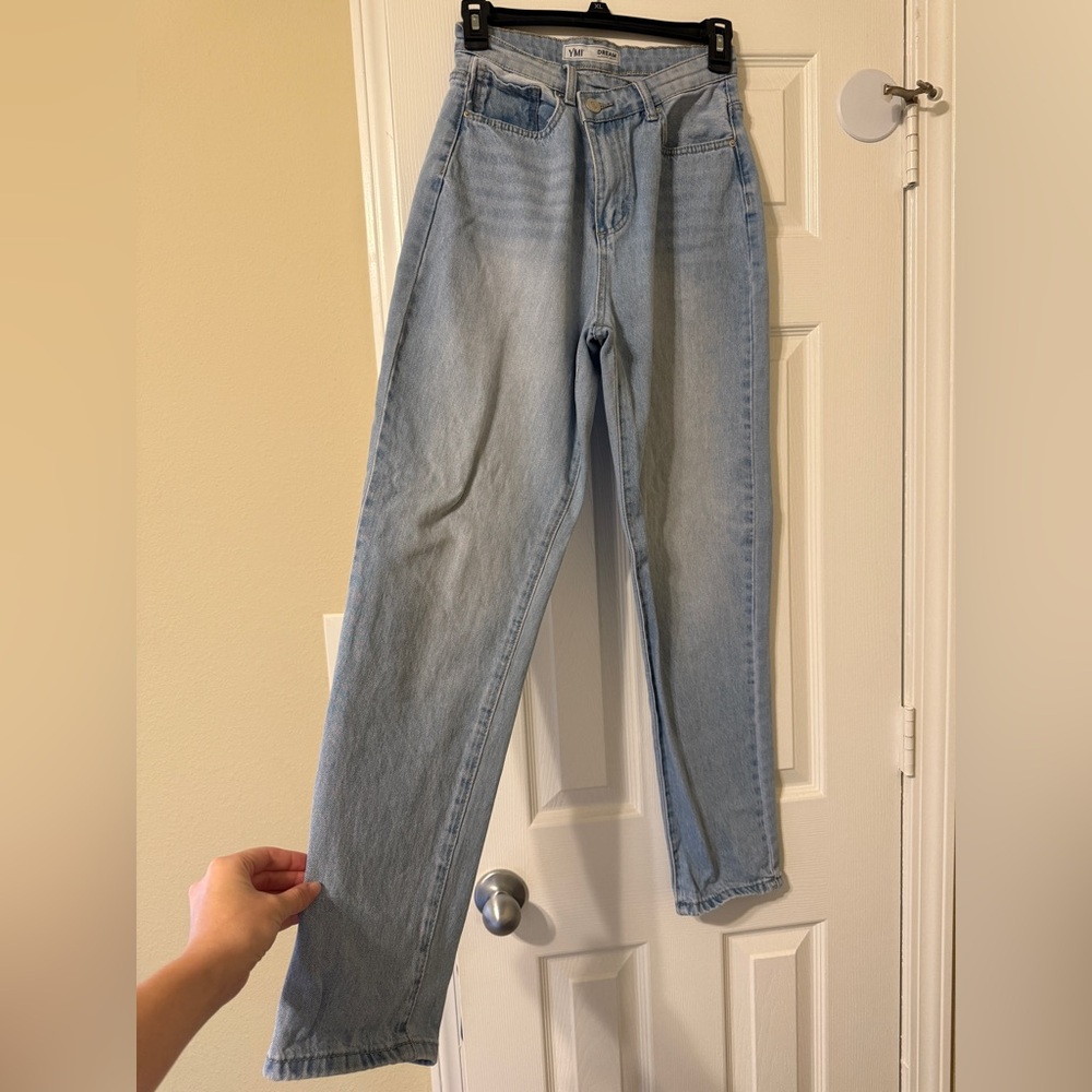 YMI Dream Light Denim High-Waisted Jeans